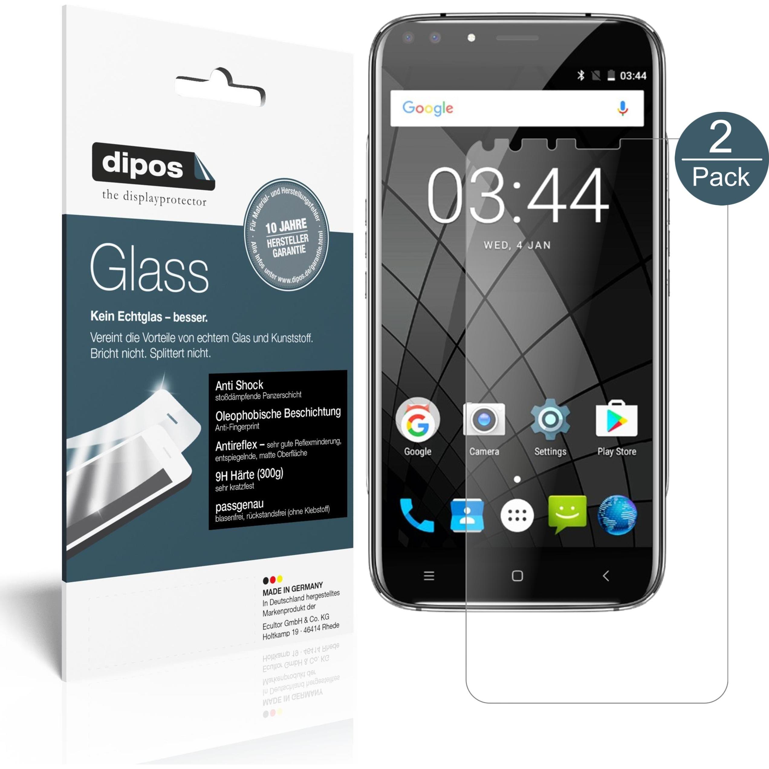 Dipos Displayschutz Anti-Shock (2 Stück, Oukitel U22), Smartphone Schutzfolie, Transparent