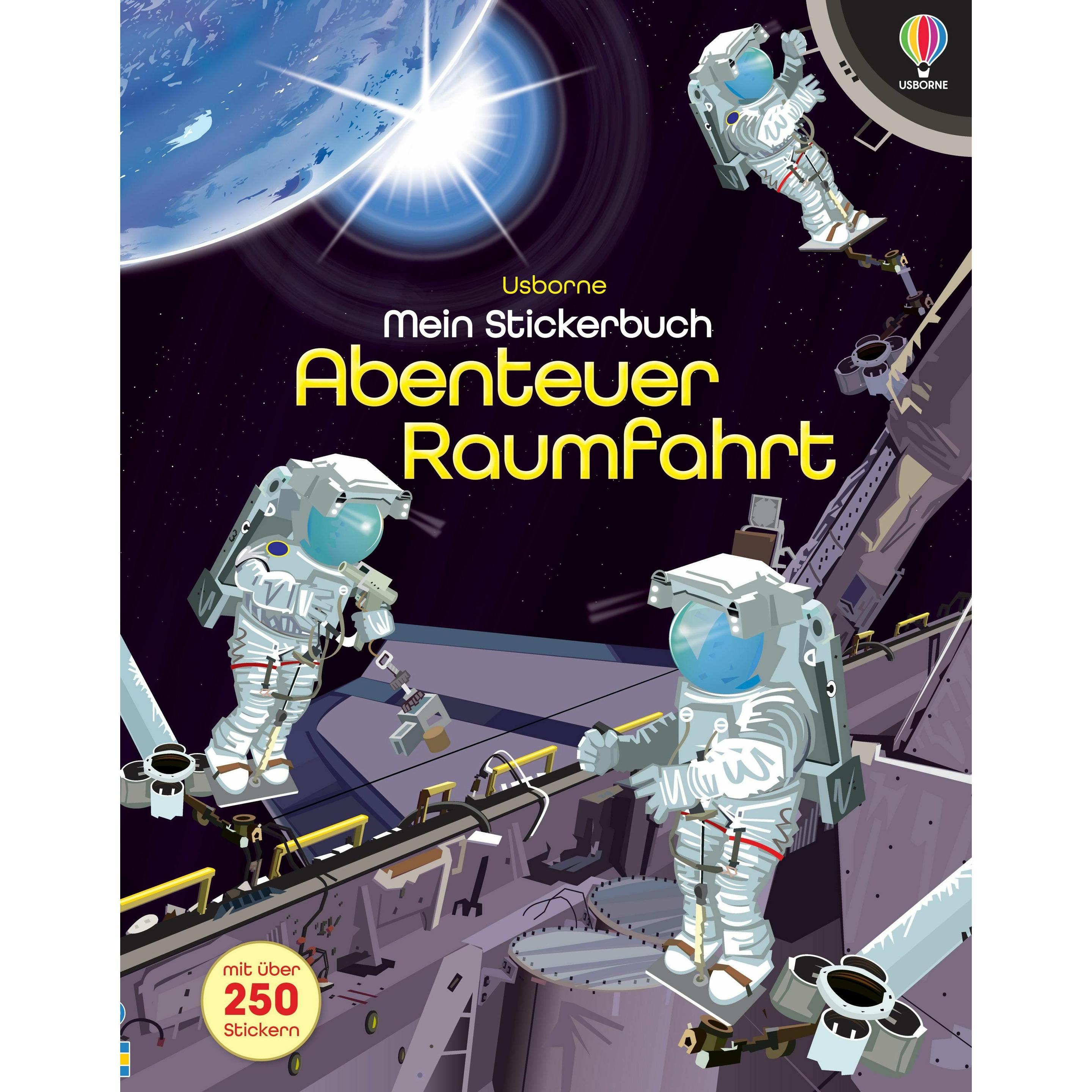Usborne Publishing Mein Stickerbuch: Abenteuer Raumfahrt (58161237)