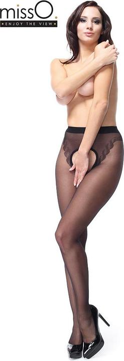 Produktbild MissO MI P211 pantyhose open crotch black 20den L/XL (L)