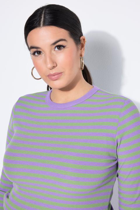 Produktbild Studio Untold Shirt, Slim Shape, Ringel, Rippjersey, Langarm (54)
