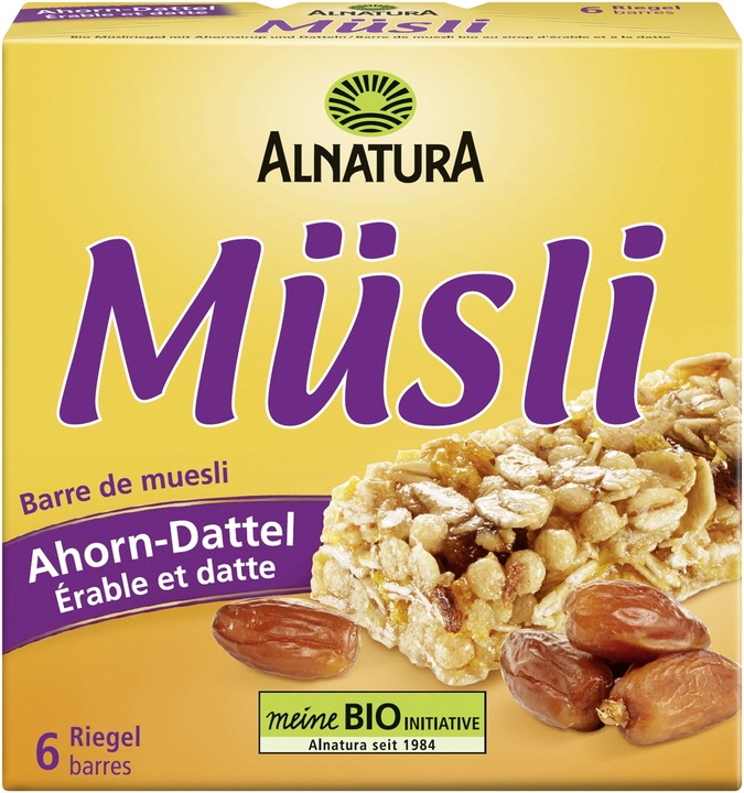 Alnatura Organic Muesli Bar Maple Date 150g (150 g)