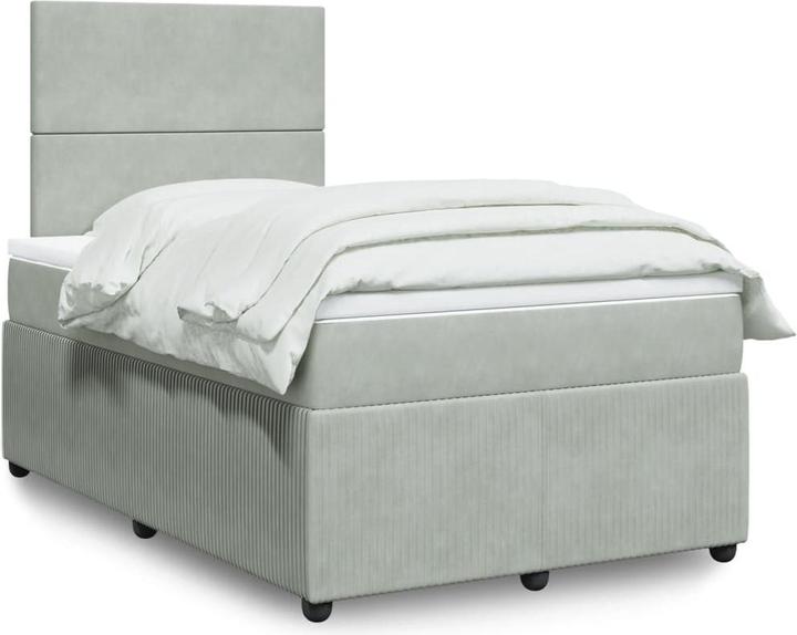 Actual product image vidaXL Bo x spring bed with mattress 120 x 190 cm velvet (120 x 190 cm)
