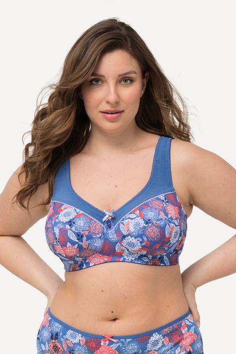 Image du produit Ulla Popken Soutien-gorge de maintien, imprimé floral. Sans armatures, bonnet C-F. (90 C)
