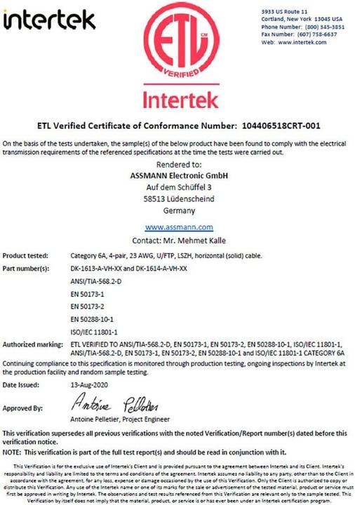 Produktbild Digitus Netzwerkkabel (UTP, CAT6a, 305 m)