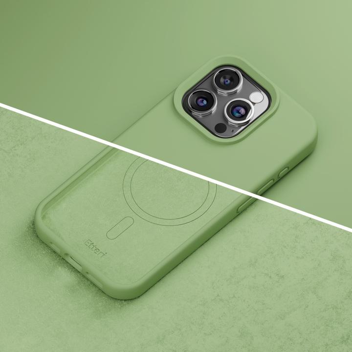 Produktbild Etteri Silicone Mag case for iPhone 12 / 12 Pro 6,1" light green (Apple iPhone 12)