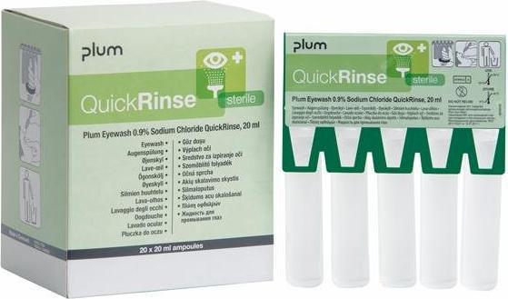 Image du produit Plum QuickRinse 5 x 20ml ampoules de rinçage oculaire