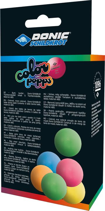 Actual product image Donic Schildkröt PingPong Balls Color (6 pcs.)