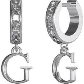 Guess, Ohrringe, Stylish steel earrings with Huggie Me crystals JUBE03148JWRHT/U