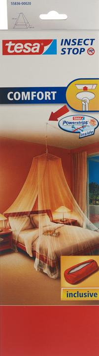 Produktbild tesa Insektenschutz COMFORT, Moskitonetz für Doppelbetten (125 x 250 cm)