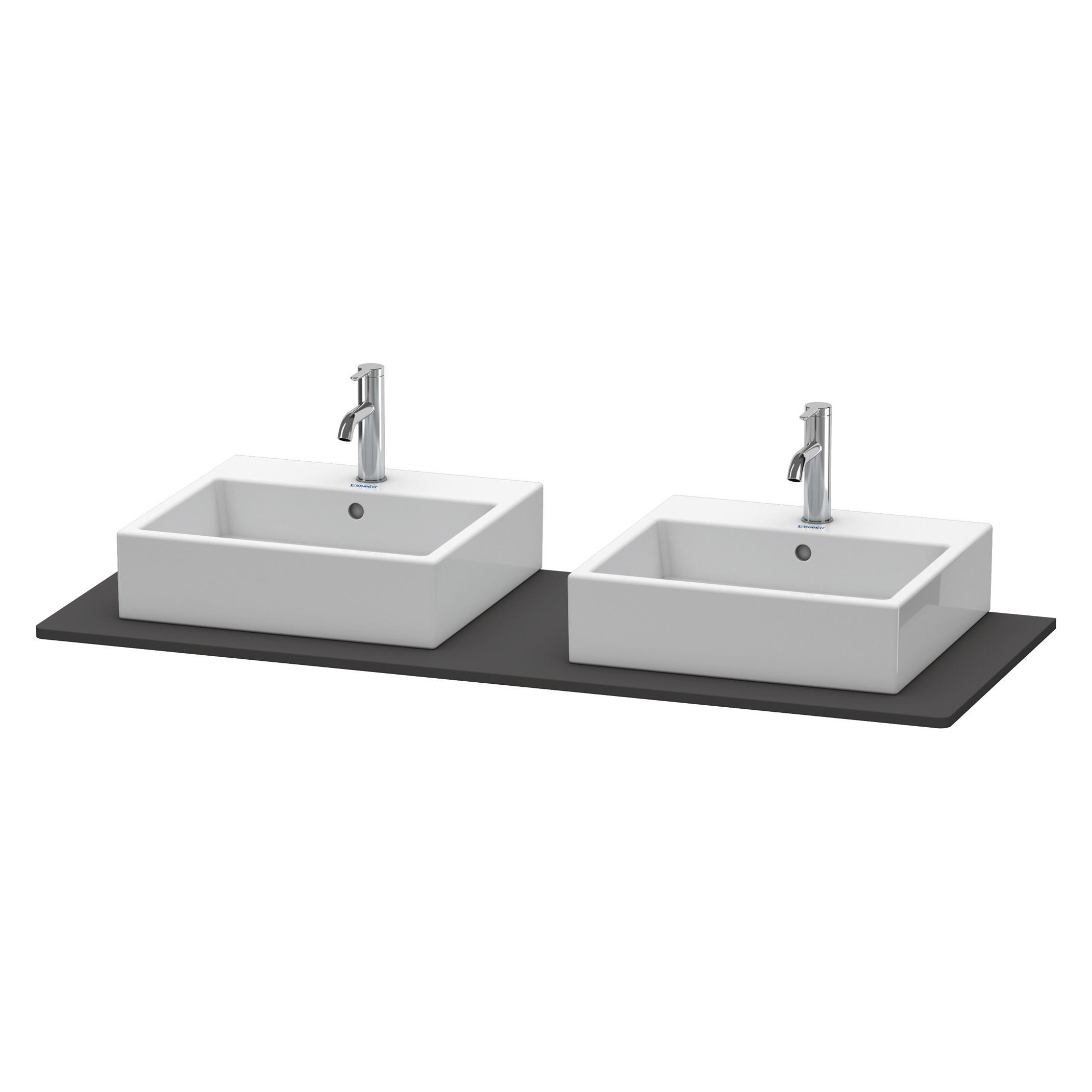 Duravit, Consolle Per Lavabo, Console Xsquare, 2 DéCoupes, 1400X16X550Mm, XS063GB8080, XS063GB8080