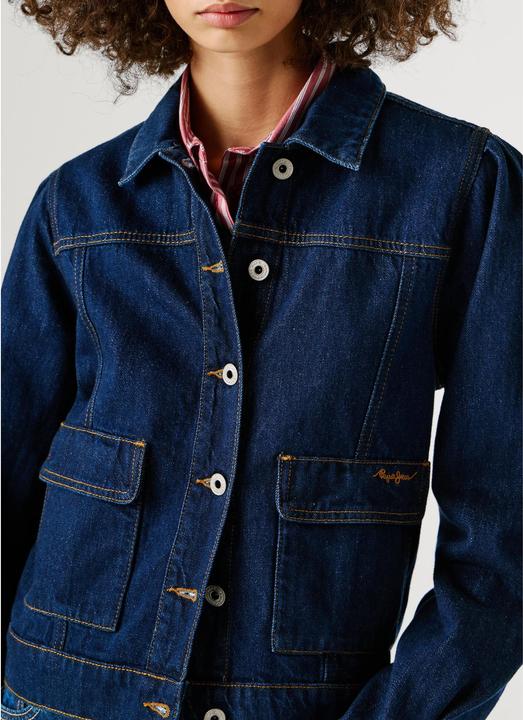 Actual product image Pepe Jeans Blu Cotton Women Jacket (M)