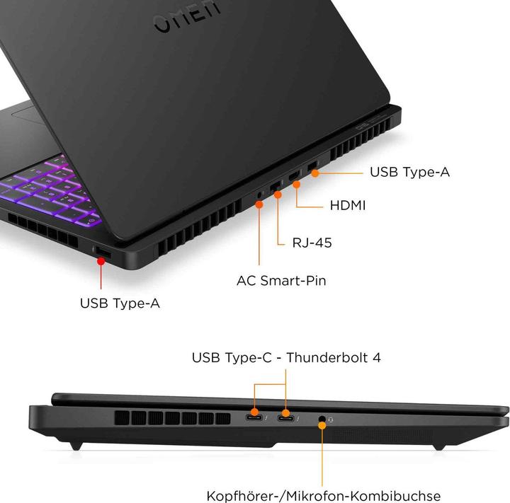 Image du produit HP OMEN MAX Gaming 16-ah0474ng (16", 1000 Go, 32 Go, DE, Intel Core Ultra 7 255HX)