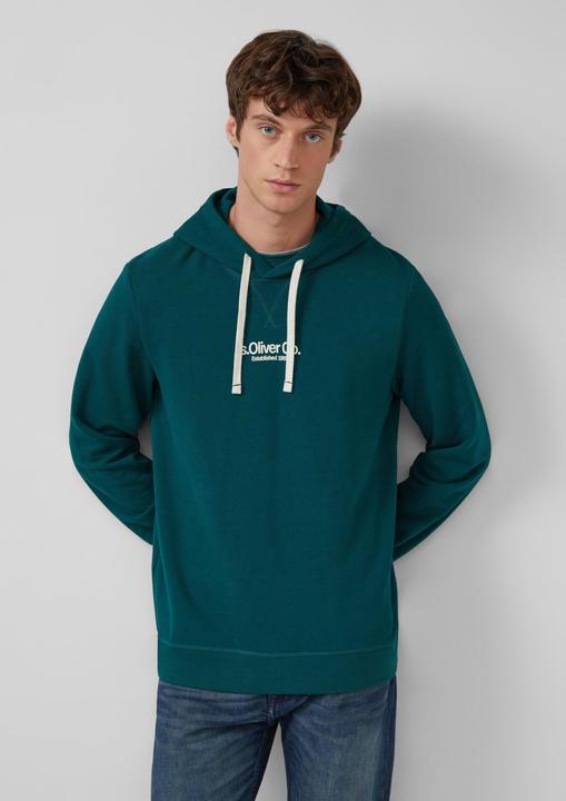 Produktbild s.Oliver Sweatshirt Kapuzenpullover aus Baumwollmix mit Label-Print (M)