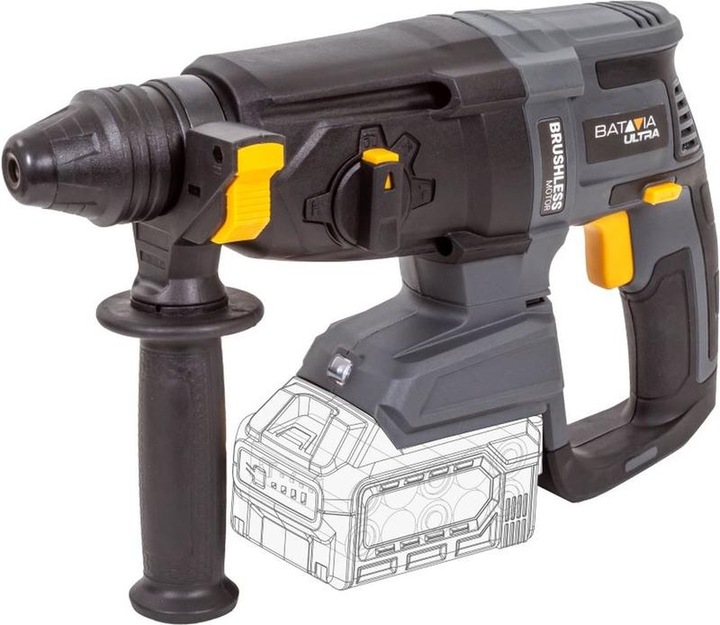 Produktbild Batavia Bohrer Harmer Pneumatic SDS+ - bürstenlos - 18V - inkl.4,0 Ah Batterie / 4,0 Ah Ladegerät - geeignet (Akkubetrieb)
