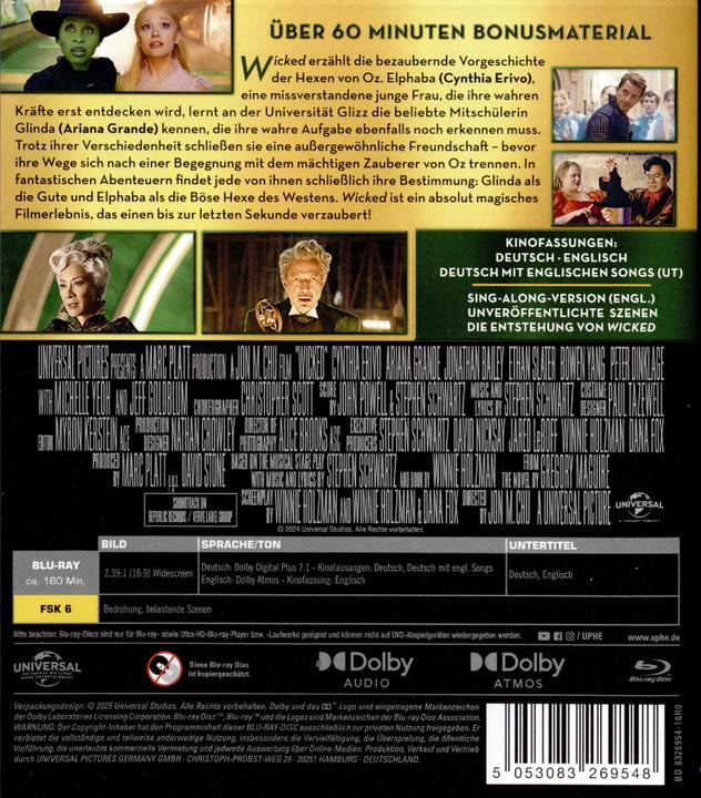 Image du produit Wicked (Blu-ray, 2025, Allemand, Anglais)