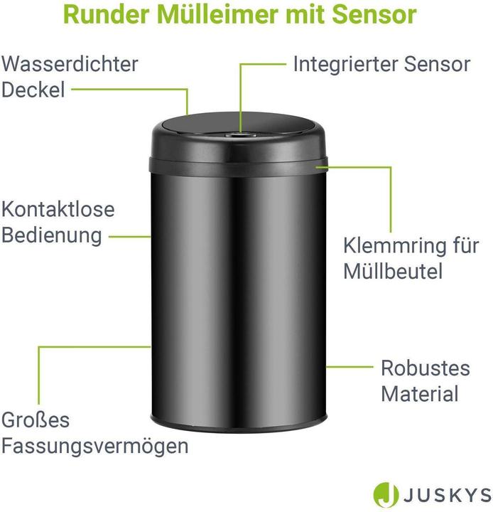 Produktbild Juskys Automatischer Mülleimer mit Sensor (30 l)
