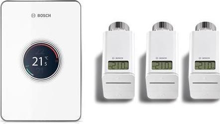 Produktbild Bosch Home Comfort EasyControl CT200 central styring hvid + 3 termostater