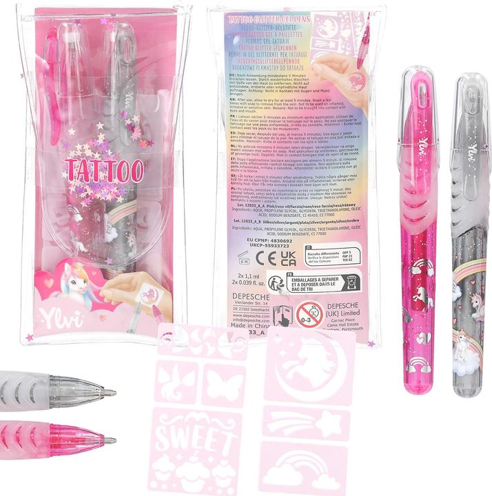 Produktbild Depesche Ylvi Tattoo Glitzer-Gelstifte