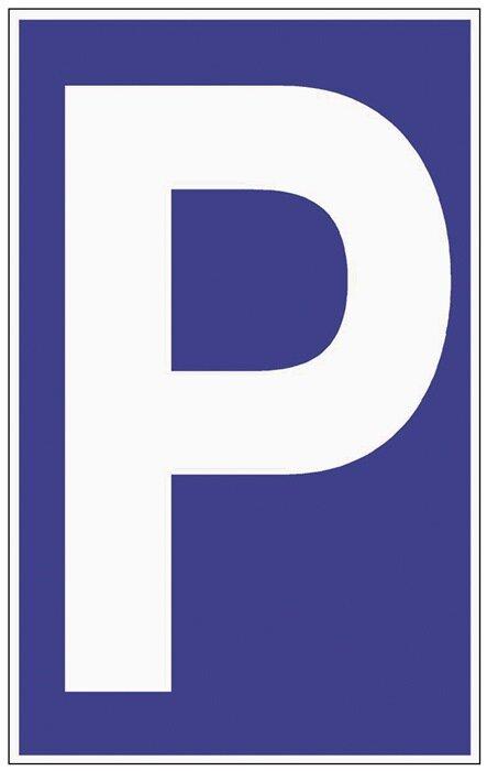 HP Autozubehör Panneau de signalisation de parking Parking L250xl400 mm plastique bleu/blanc
