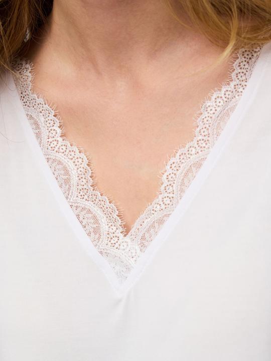 Actual product image Pieces Pckamala Lace V-Neck Tee Jrs Noos Bc (XL)