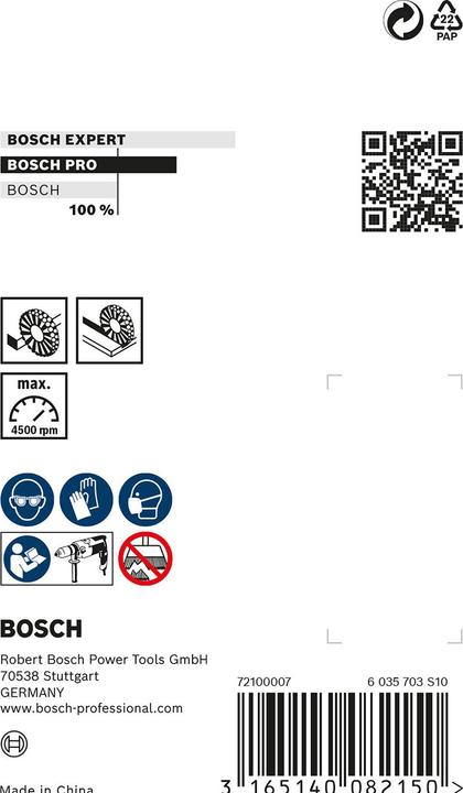 Actual product image Bosch Professional Zubehör PRO Multi Material clean disc brush, straight shaft, 75 x 1 mm (80)