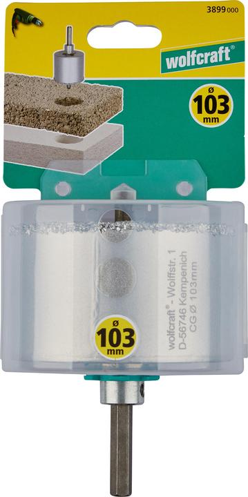 Produktbild wolfcraft wolfcraft 1 Bohrkrone HM m. Schaft u. Bohrer ø53mm (53 Millimeter)