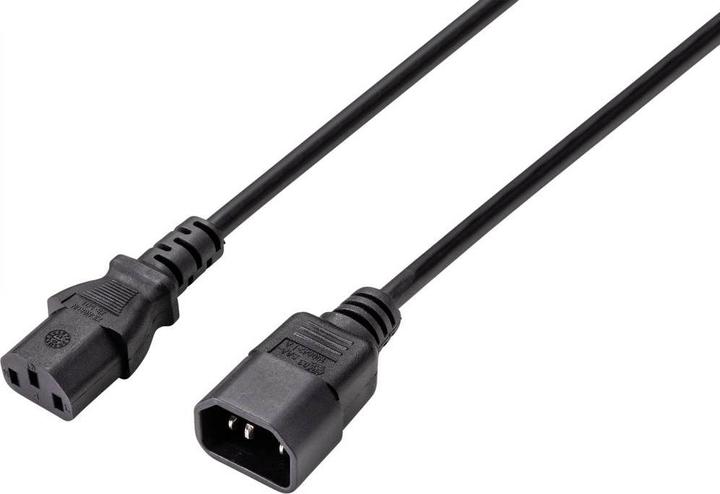 Sygonix SY-5044234 Kaltgeräte Verlängerungskabel Schwarz 3.50 m (3.50 m, C14)