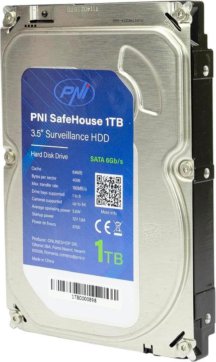 Actual product image PNI Ultra HD 5MP Outdoor Security Camera Kit with 360° PTZ and 1TB Hard Drive (2560 x 1440 Pixels)