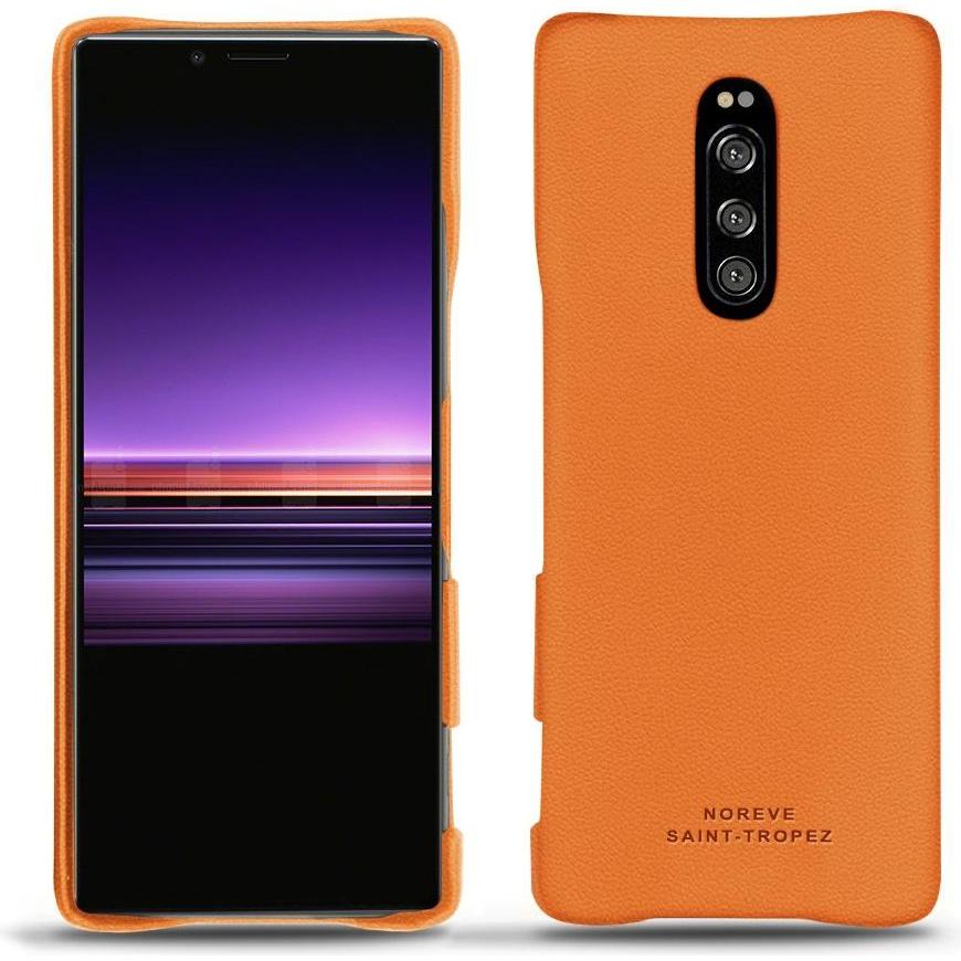Noreve Lederschutzhülle (Sony Xperia 1), Smartphone Hülle, Orange