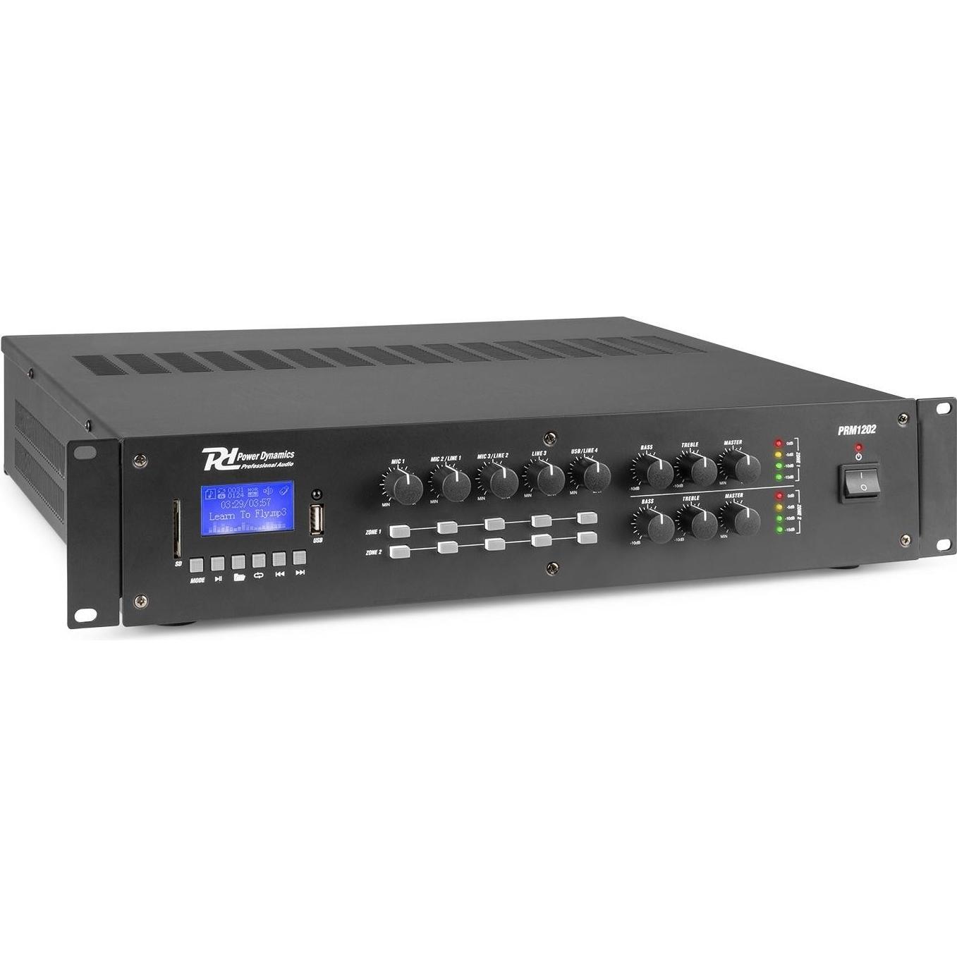 Power Dynamics Amplificatore Pro PRM1202 (Amplificatore), Amplificatore stereo, Nero