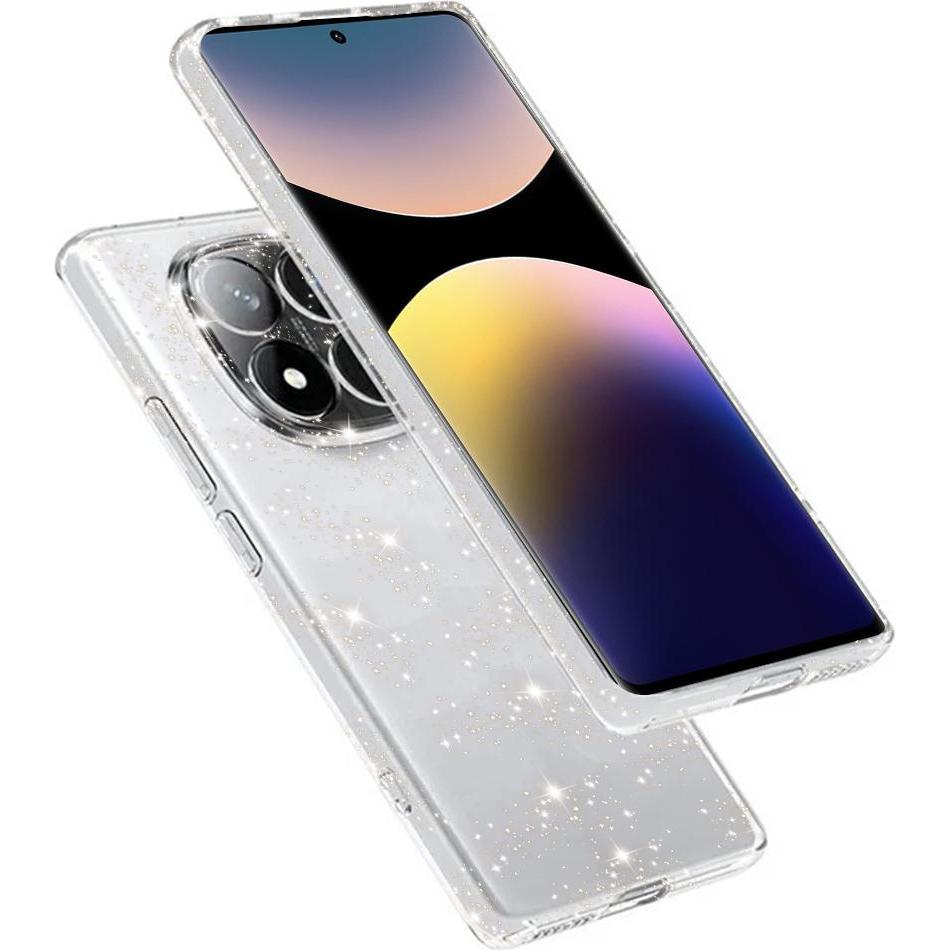 Techsuit - SparkleSkin Series - Xiaomi Redmi Note 14 Pro 4G / Poco F7 - Clear (Xiaomi Redmi Note 14 Pro), Cover smartphone, Trasparente