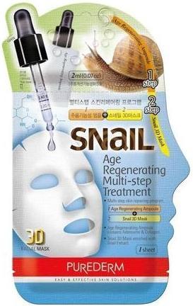 Actual product image Purederm Age Regenerating Multi Steps Treatment Regenerating 3D Mask Serum Snail 20ml (20 ml)