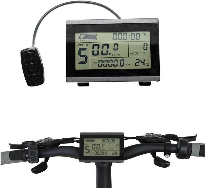 Actual product image Windmeile LCD-Bordcomputer für E-Bikes (24V/36V/48V)