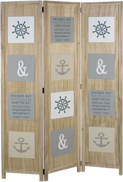 Produktbild Homestyle4u Paravent Raumteiler 3 fach Holz Trennwand spanische Wand Sichtschutz natur