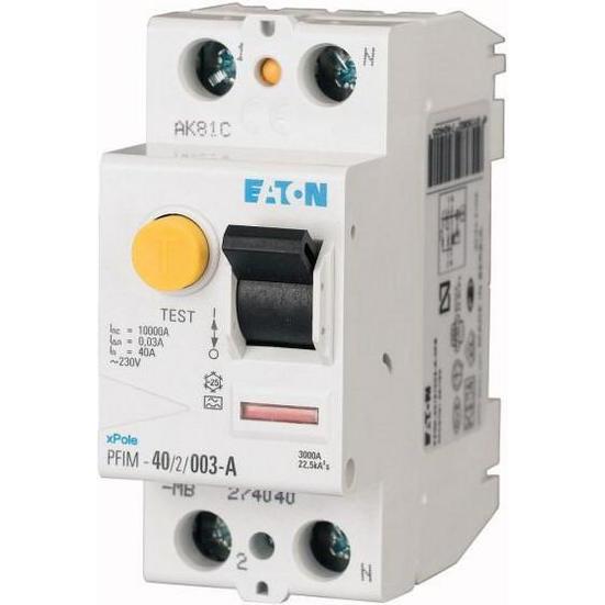 Eaton, Schutzschalter, RCCB 16A 30mA 2P Type A