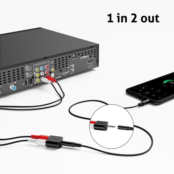 Produktbild HDgear Audio-Adapter Klinke 3.5 mm, male - Cinch (Klinkenadapter)