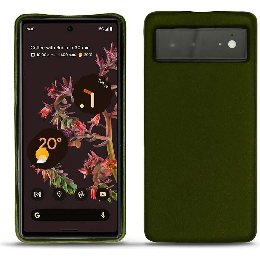 Noreve Lederschutzhülle (Google Pixel 6), Smartphone Hülle, Grün