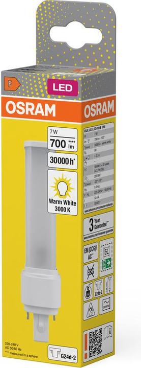 Produktbild Osram Dulux D (G24d-2, 7 W, 700 lm, 1 x, F)