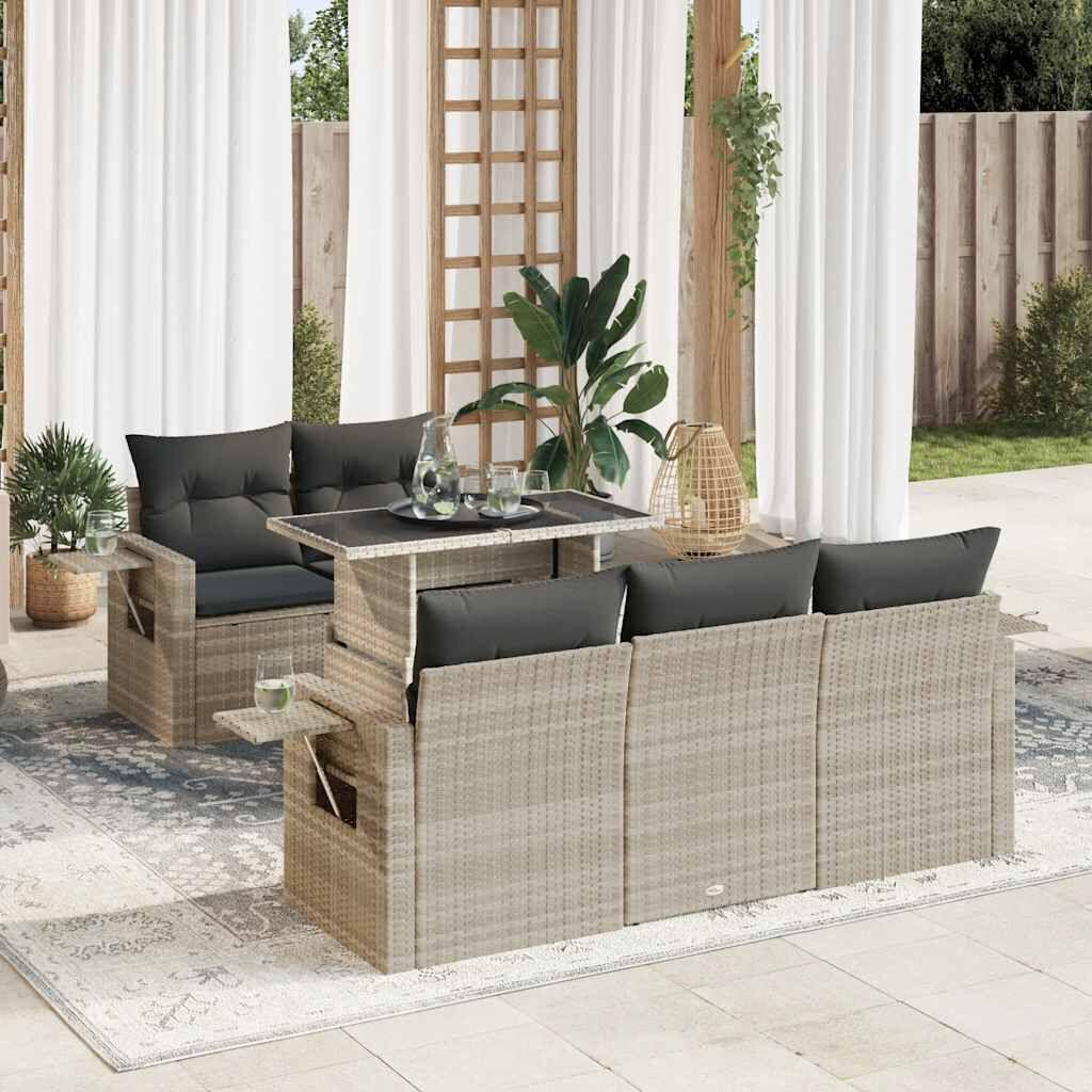 Thumbnail - VidaXL, Gartenlounge, 10-tlg. Garten-Lounge-Set mit Kissen