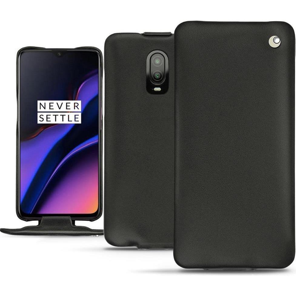 Noreve Lederschutzhülle vertikal (OnePlus 6T), Smartphone Hülle, Schwarz