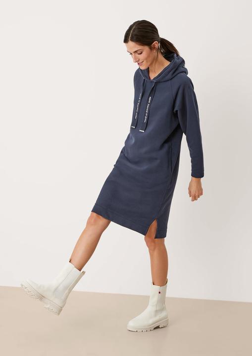 Produktbild s.Oliver Kleid Sweatshirtkleid mit Kapuze (L)