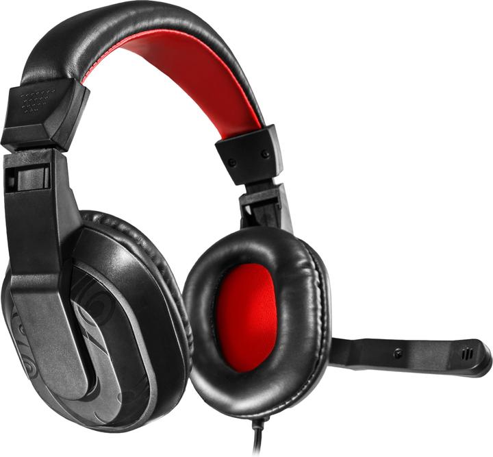 Actual product image Mars Gaming MRH0 headphones/headset Wired Head-band Black, Red (Cable)