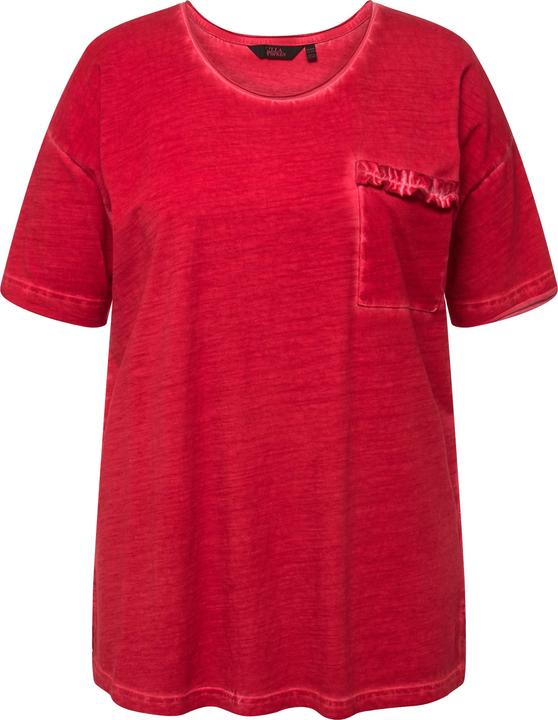 Produktbild Ulla Popken T-Shirt, oversized, Rüschen-Brusttasche, Halbarm (58)