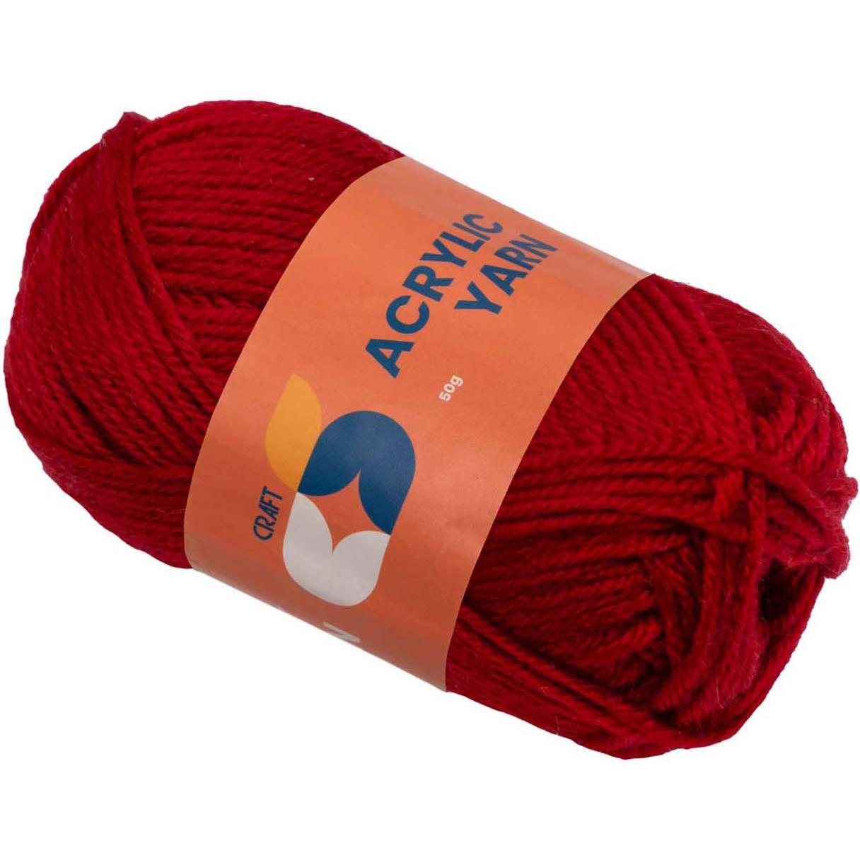 Colorations - Acrylgarn Rot, 50g, Filato + Lana, Rosso