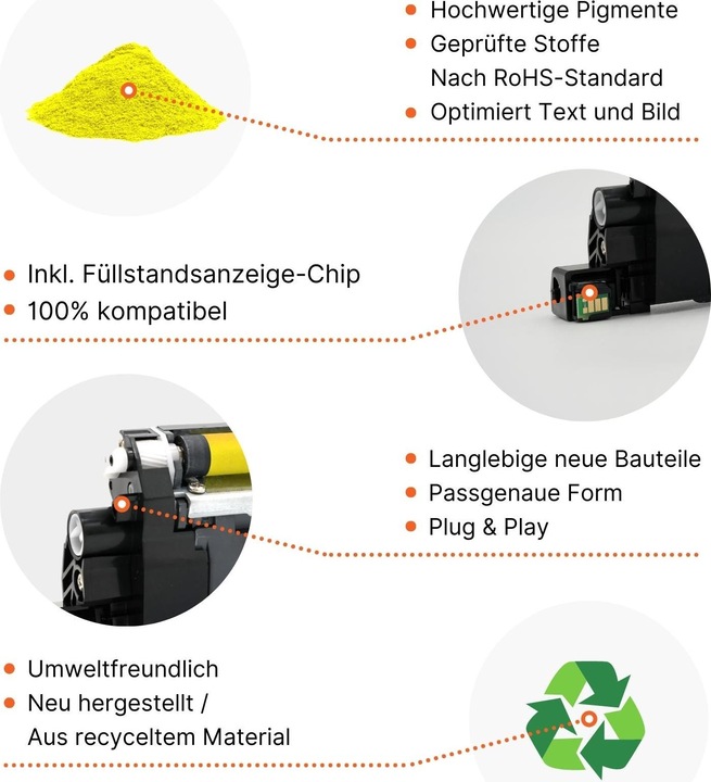 Produktbild Hermex Kompatibler Toner für HP Color LaserJet 2500L (Y)