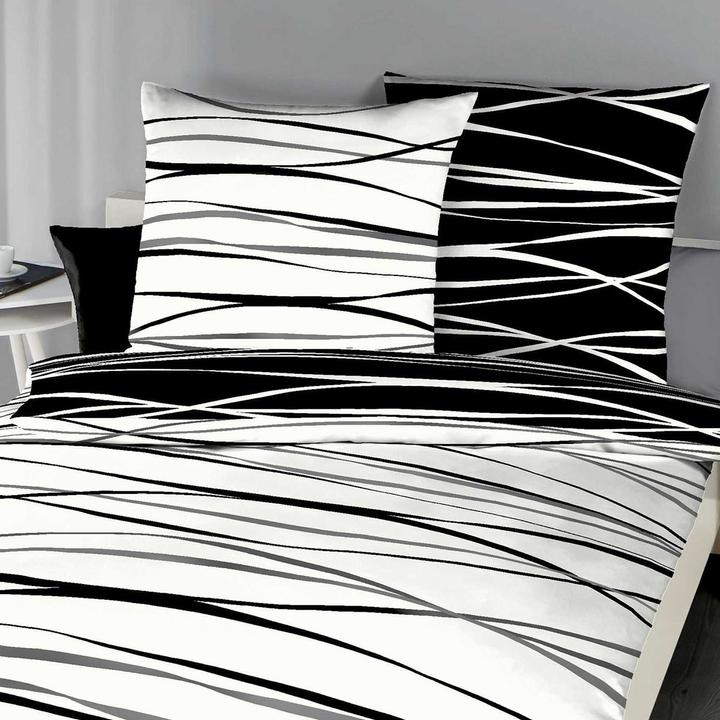 Produktbild BettwarenShop Bibermotion black&white (Bettwäsche Set, 240 x 220 cm)