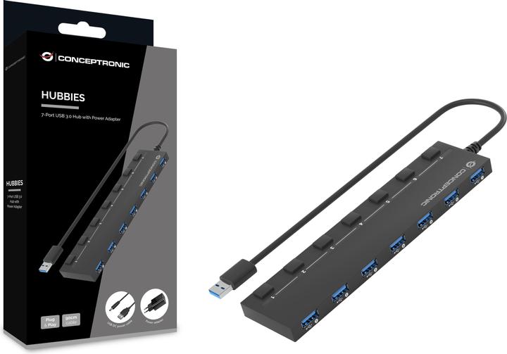 Immagine prodotto Conceptronic HUBBIES19BP (USB-C, 7 porte)