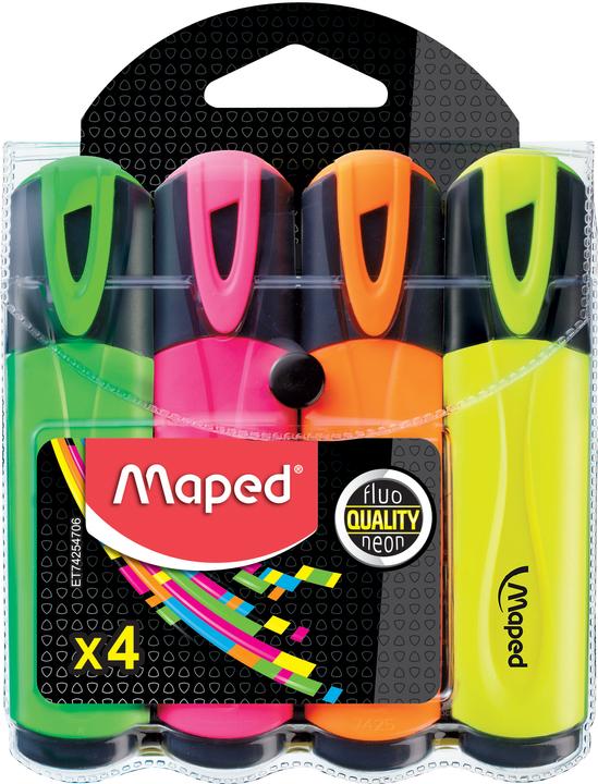 Maped Fluo'Peps highlighter 4 pcs Blunt tip Assorted colours (4x)