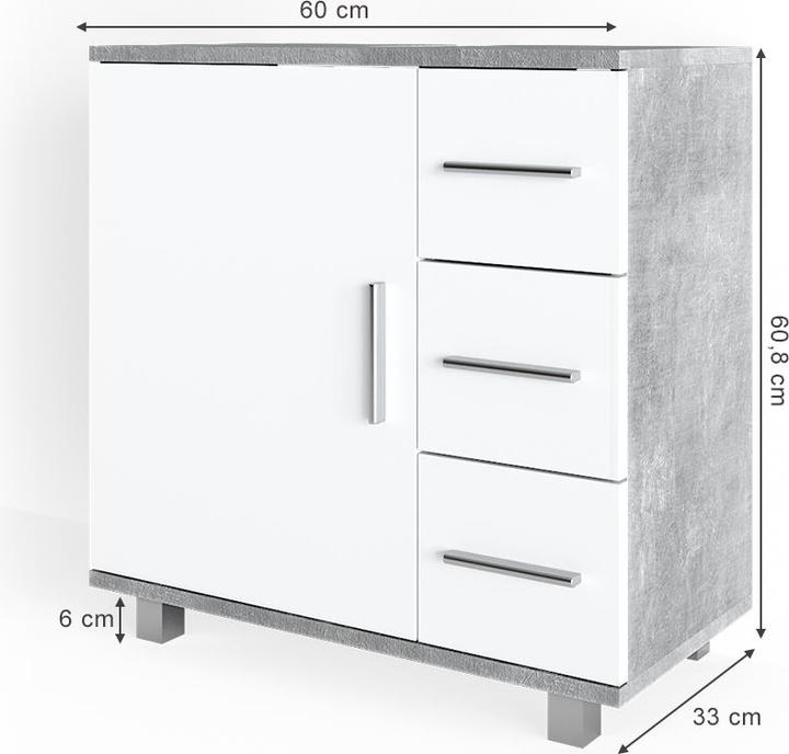 Actual product image Vicco Ilias (60 x 33 x 60.80 cm)