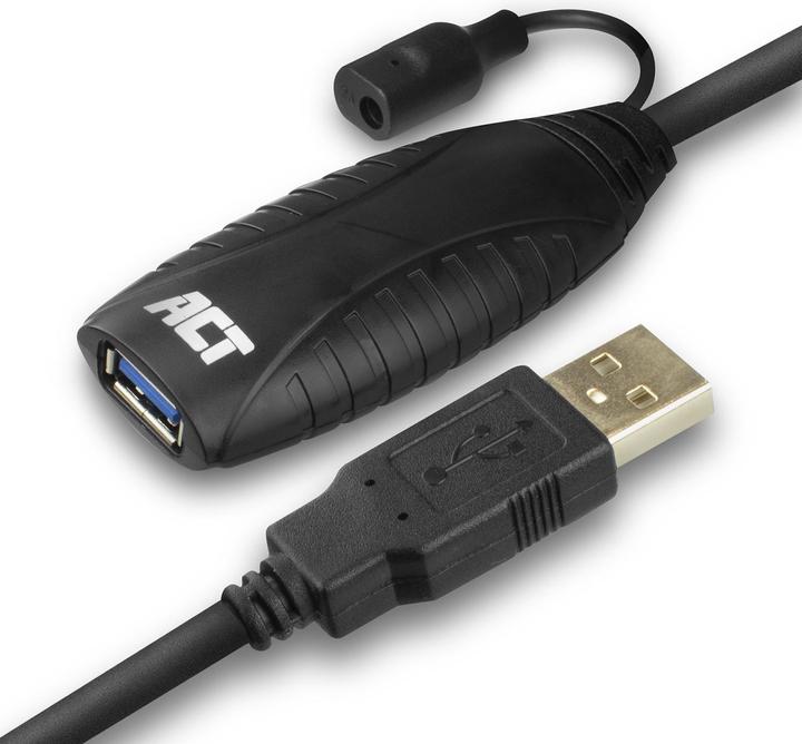 Produktbild ACT AC6110 USB Kabel 10 m 3.2 Gen 1 (3.1 Gen 1) USB A Schwarz (10 m, USB 3.2 Gen 1)